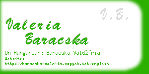 valeria baracska business card